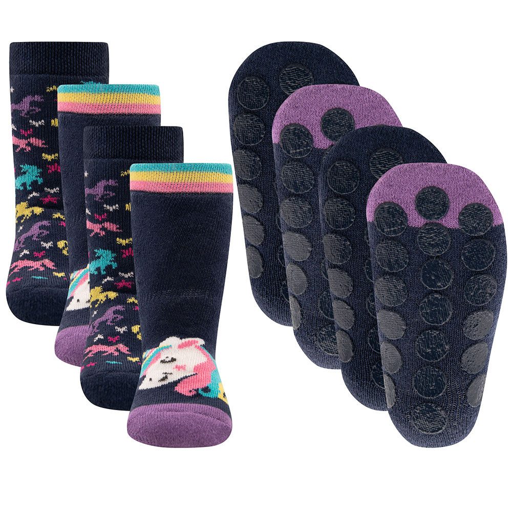 ABS-Socken Stoppersocken ABS 4er Pack Einhorn