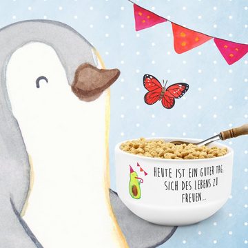 Mr. & Mrs. Panda Müslischale Avocado Party - Weiß - Geschenk, Jahrestag, Geburtstag, Schüssel, Sup, Keramik, (1-tlg), Einzigartiges Design