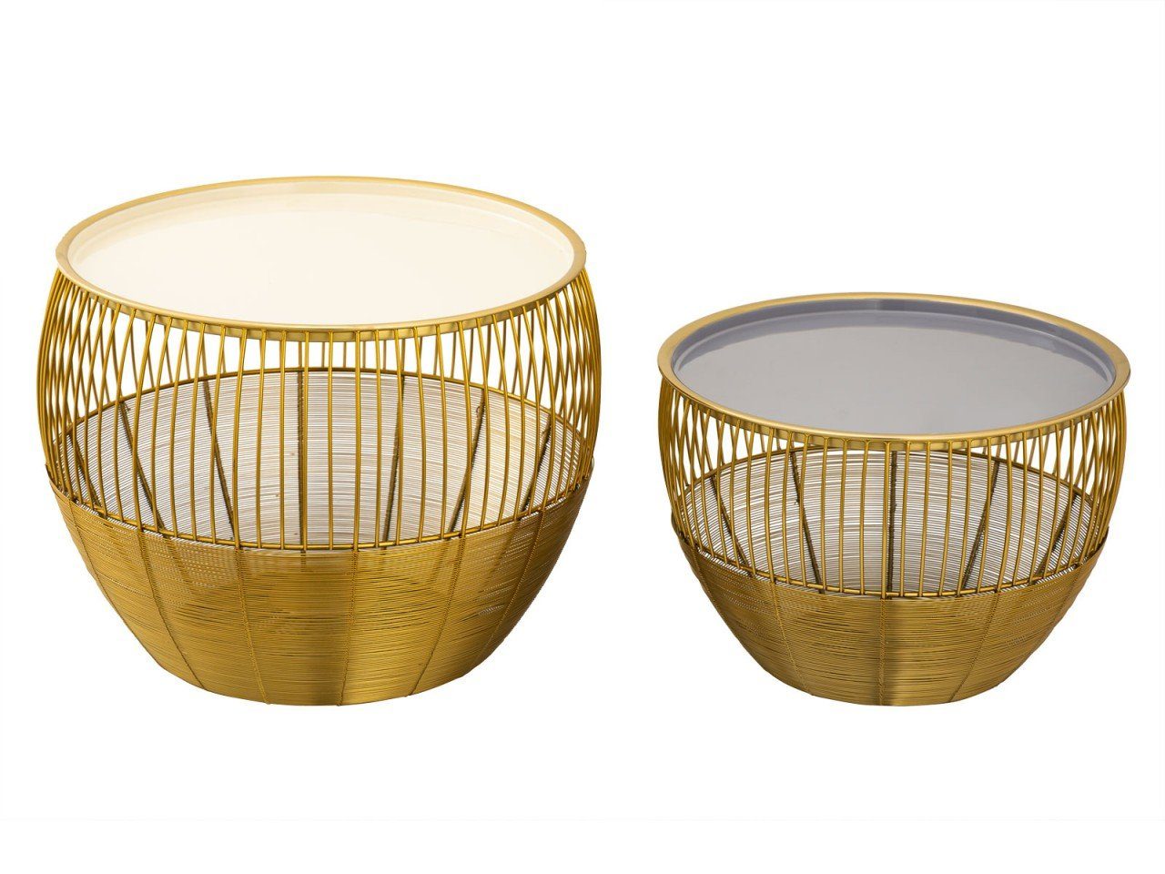 Couchtisch Soma Beistelltisch 2er Set Satztisch rund ø 49/41