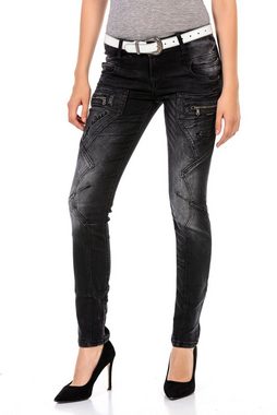 Cipo & Baxx Slim-fit-Jeans WD437 mit trendigen Ziernähten