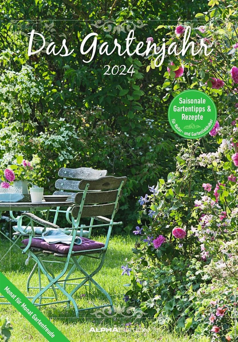 Alpha Edition Kunstkalender AlphaEdition 103483 Bildkalender Das Gartenjahr - 23,7 x 34 cm