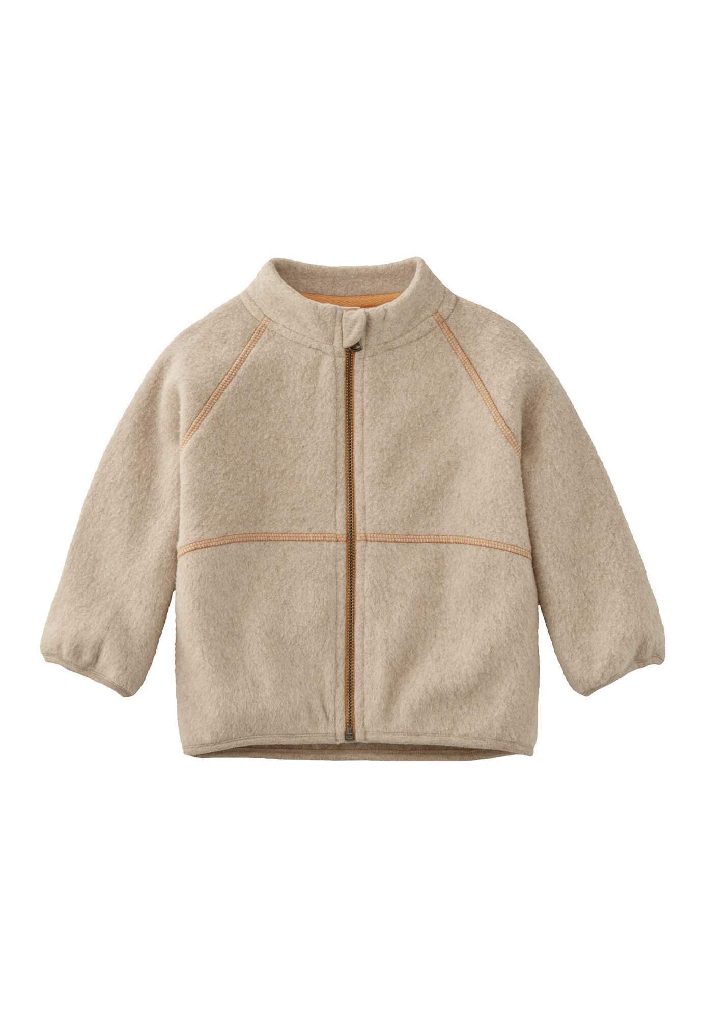 Hessnatur Fleecejacke aus reiner Bio-Baumwolle (1-St)