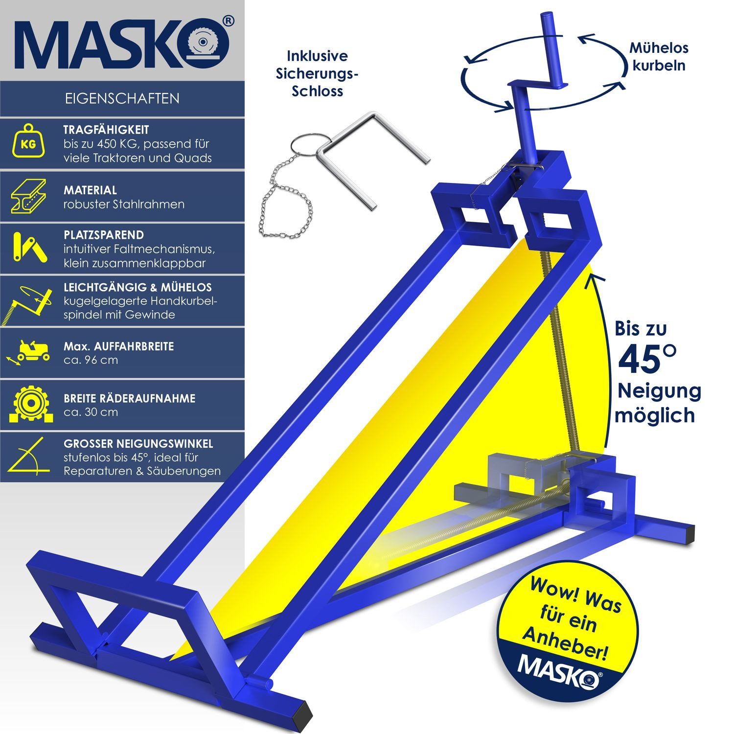 MASKO Rasentraktor, Rasentraktor Heber 400kg Aufsitzmäher günstig online kaufen