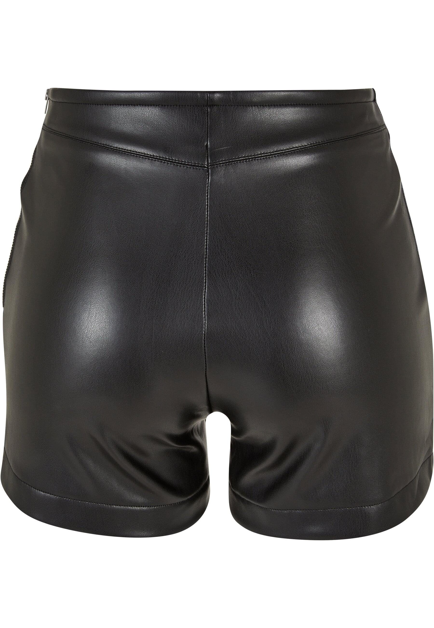 URBAN CLASSICS Stoffhose Urban Classics Damen Ladies Synthetic Leather Shor günstig online kaufen