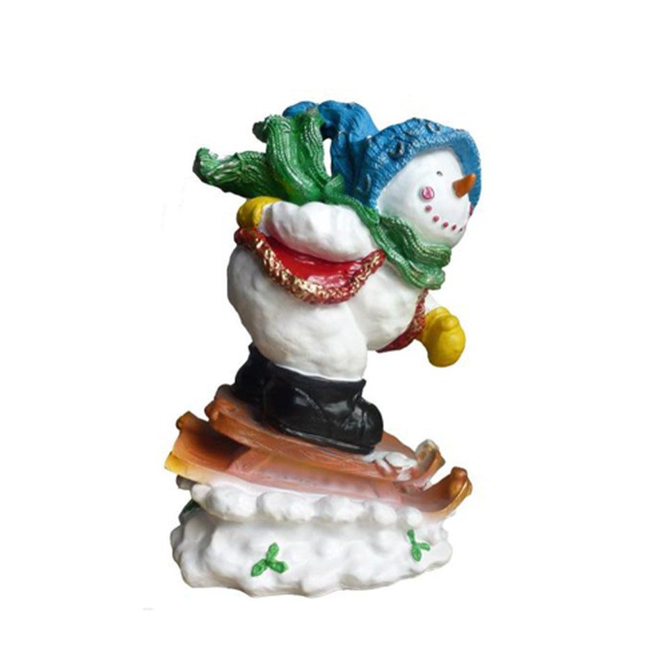 Xlmoebel Dekofigur Schneemann Statue 40cm Winter Deko Skulptur für die Saison, Made in Europa
