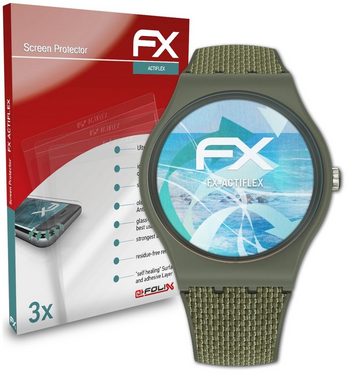 atFoliX Schutzfolie Displayschutzfolie für Swatch OnGPay 41mm, (3 Folien), Ultraklar und flexibel