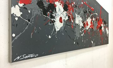 WandbilderXXL XXL-Wandbild Synapses 210 x 70 cm, Abstraktes Gemälde, handgemaltes Unikat