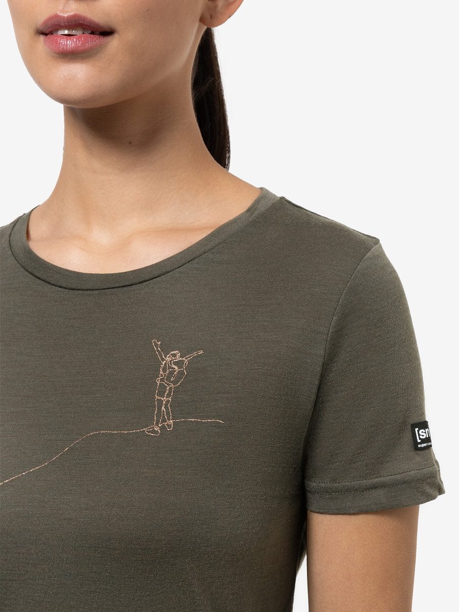 SUPER.NATURAL Print-Shirt Merino T-Shirt W GIPFELGLÜCK günstig online kaufen