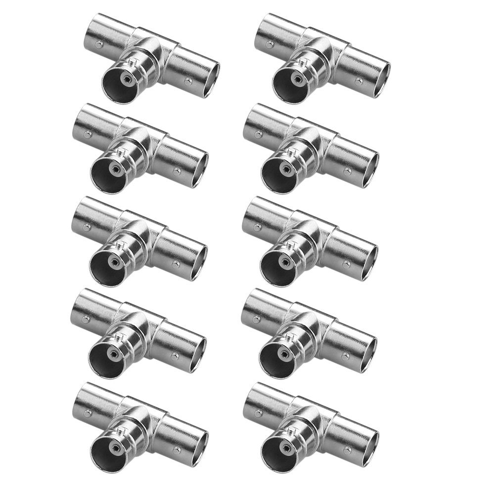 euroharry BNC-T Triple 3X Buchse Adapter für Koax Koaxialkabel Adapter