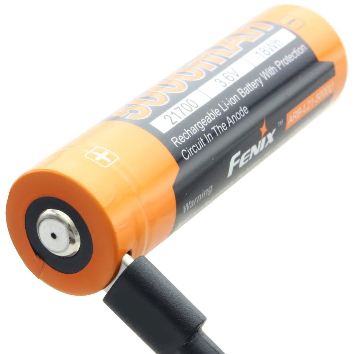 Fenix 21700 USB Abmessungen Akku 5000 Li-ion ARE-L21-5000U Akku 76x21,5mm mAh 21700 (3,7 Fenix V)