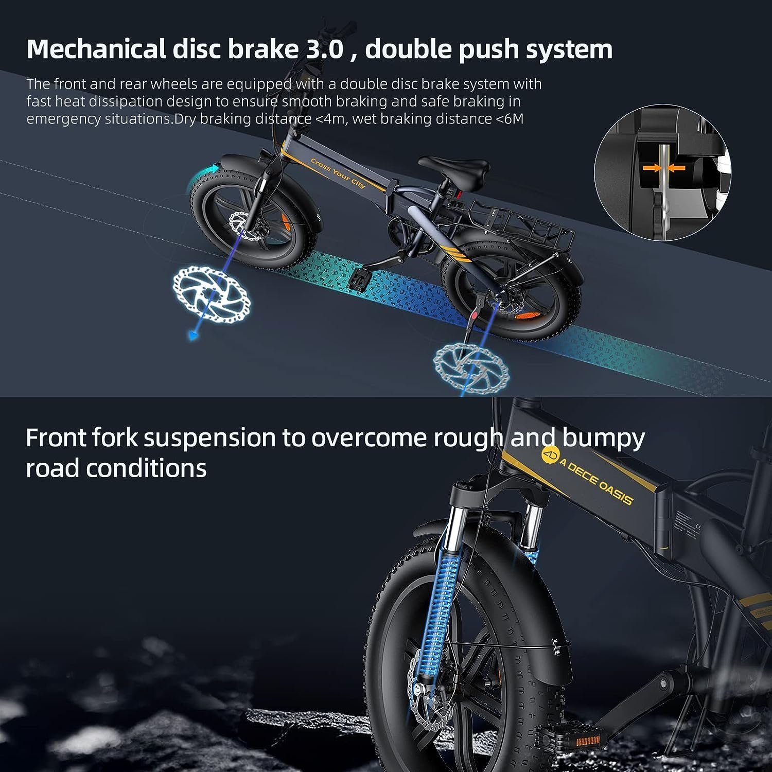 Fahrradpedale BEAST DECE DOTMALL OASIS WEISS FATBIKE FALTBAR A20F EIN