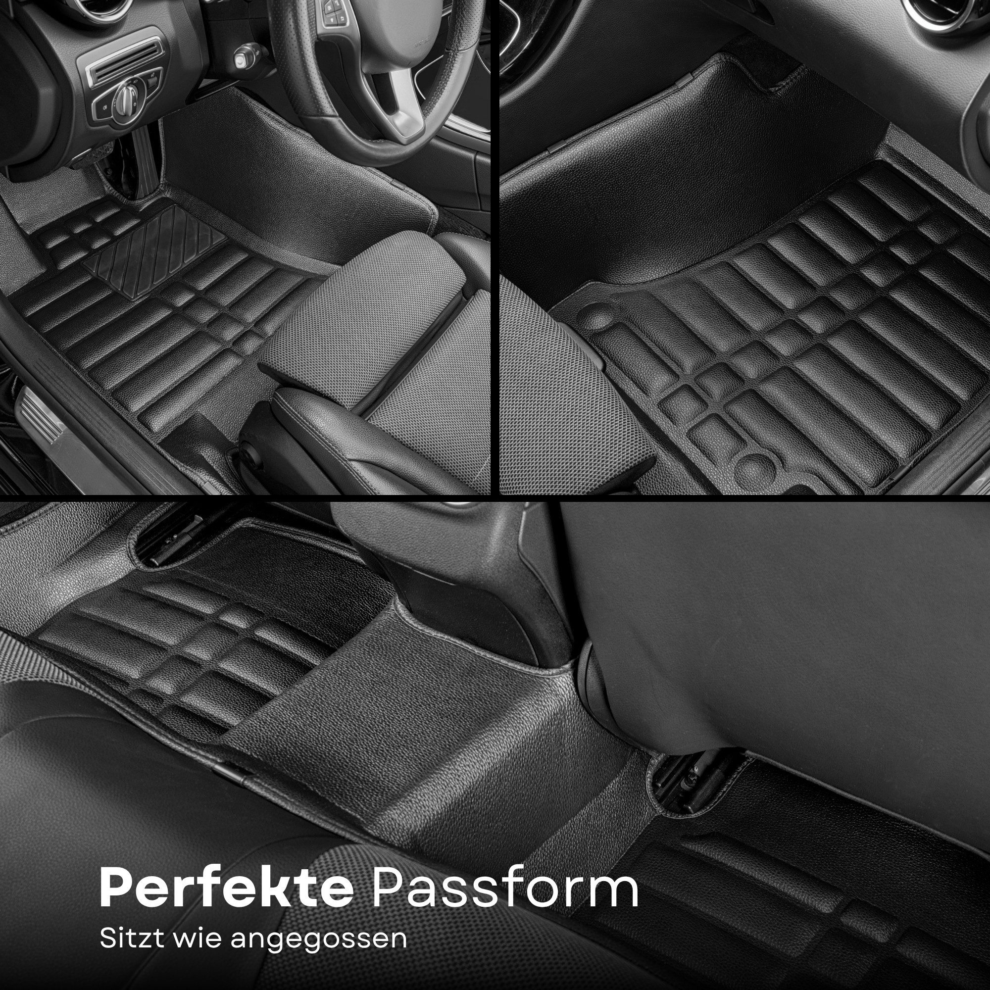 fussmattenprofi.com Auto-Fußmatte 5D Premium Auto Fussmatten für VW Golf 8 2019-2026 (1 St), für Volkswagen Volkswagen Golf