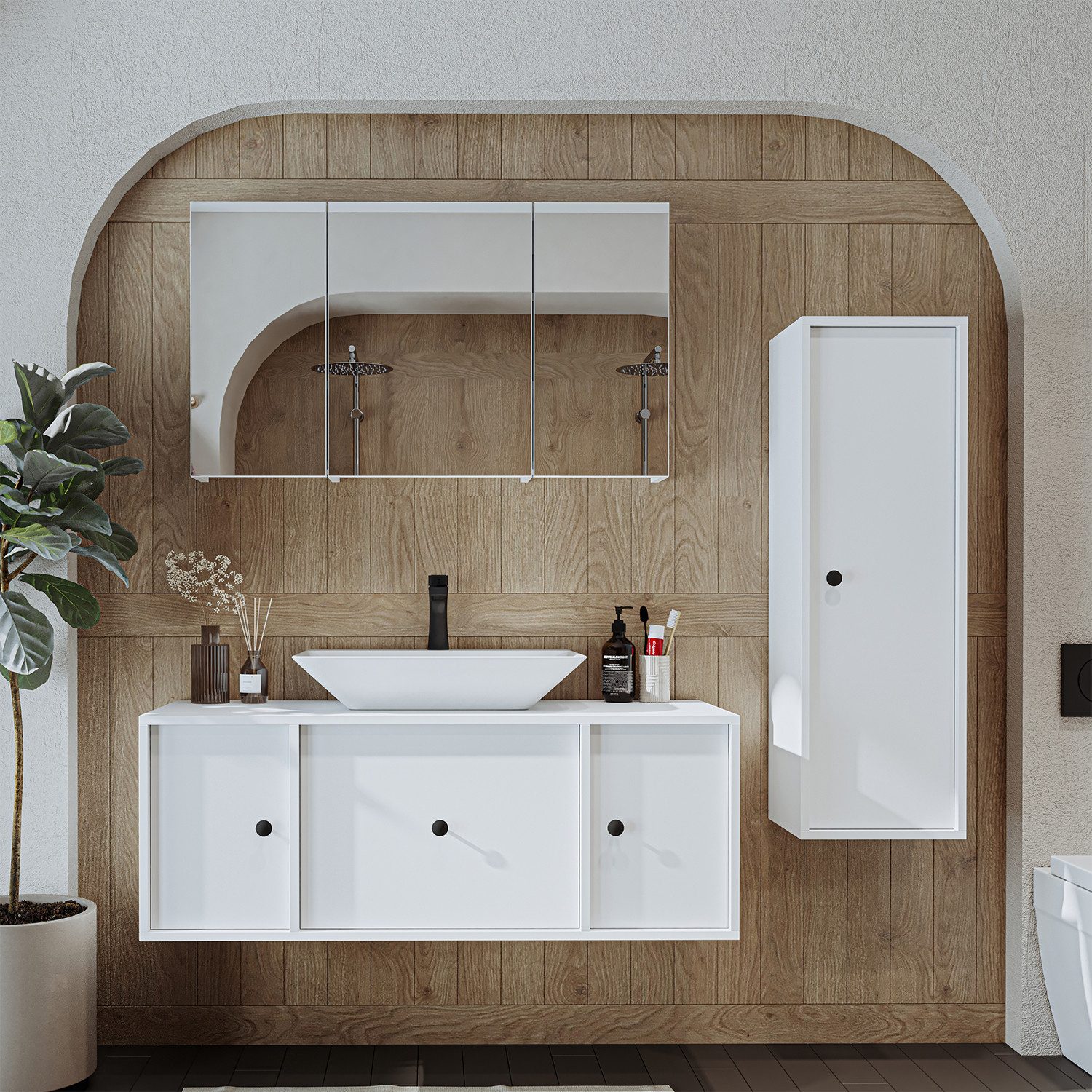 Roomart Badmöbel-Set GUSTO-ATL 120 cm, (Komplett-Set, günstig online kaufen