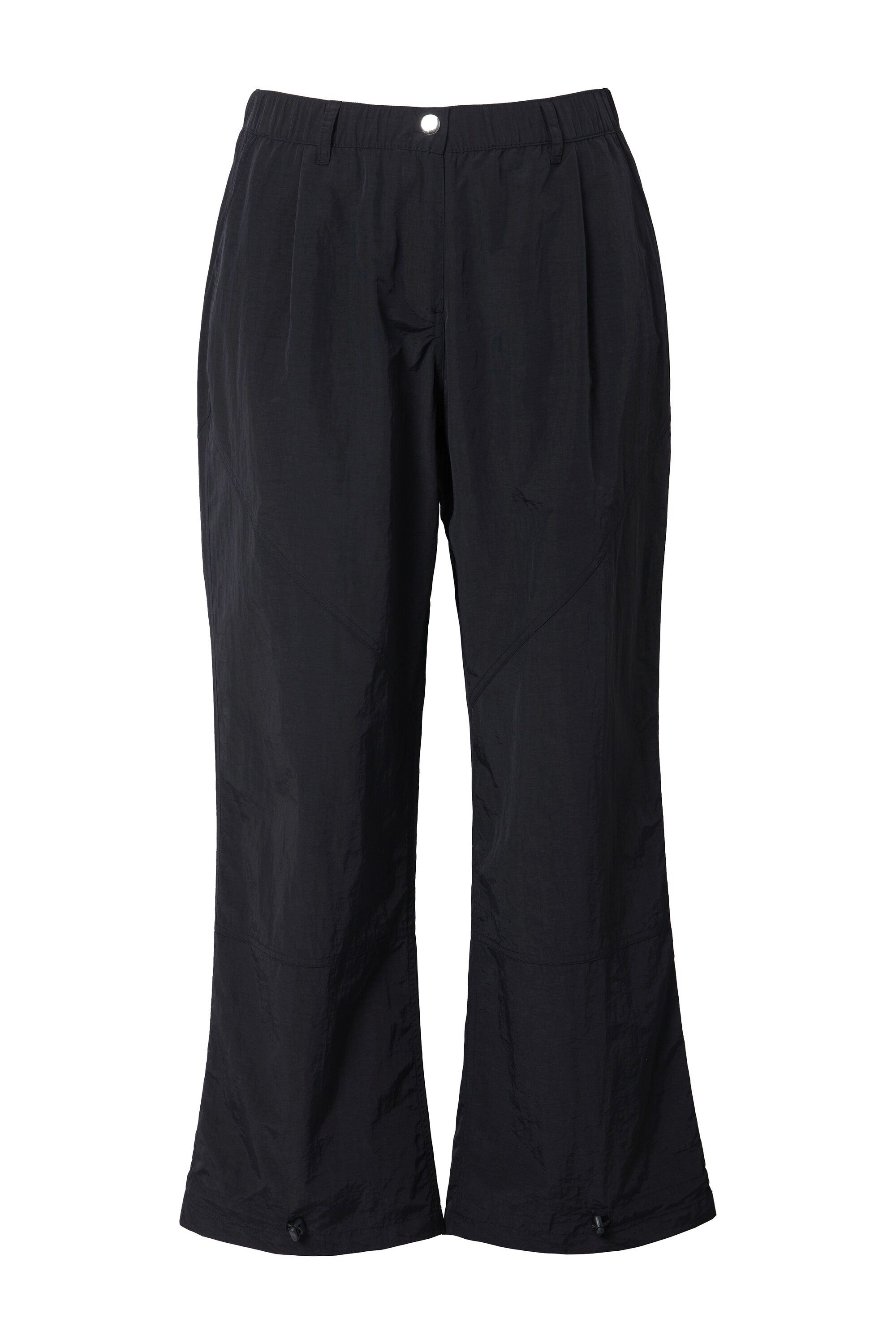 Ulla Popken Cargoshorts Cargohose Ziernähte weites Bein Elastiksaum günstig online kaufen