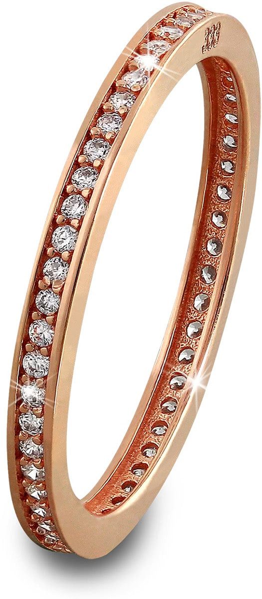 GoldDream Goldring GDR504EX GoldDream Ring Kreis Gr.54-60 Gold 8K (Fingerring), Damen Ring aus 333 Rosegold - 8 Karat, Farbe: rose, weiß