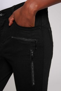 SOCCX Slim-fit-Jeans mit verkürztem Bein