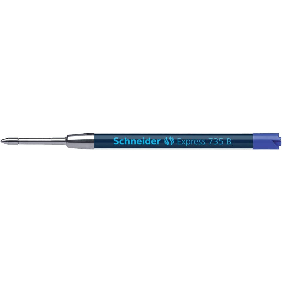 SCHNEIDER Kugelschreibermine 10x Schneider 7373 Großraummine Express 735 - B, blau, dokumentenecht