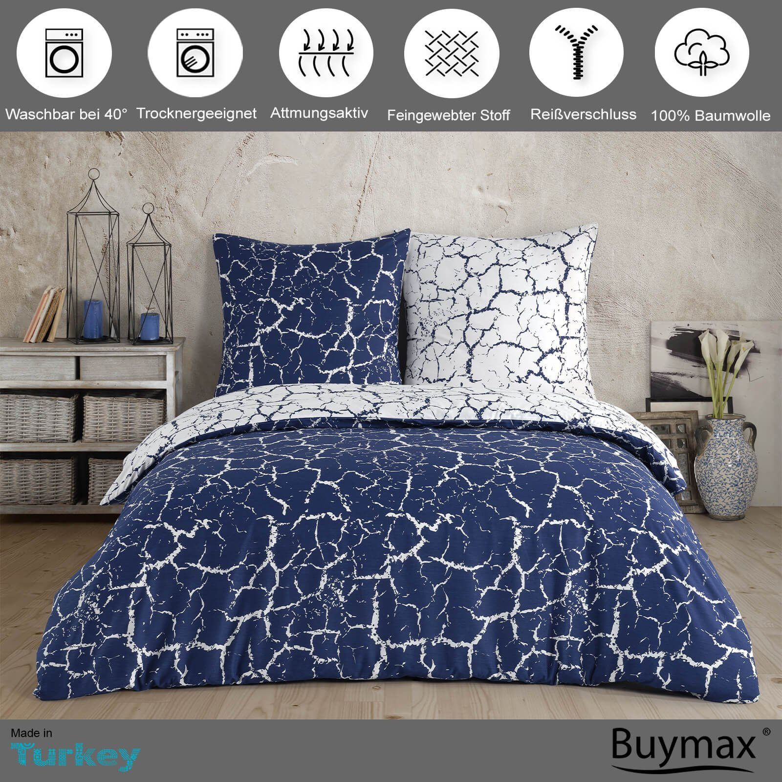 Buymax Bettwäsche Mercer, Bettgarnitur, Bettbezug Set, Renforce: 100% Baumw günstig online kaufen