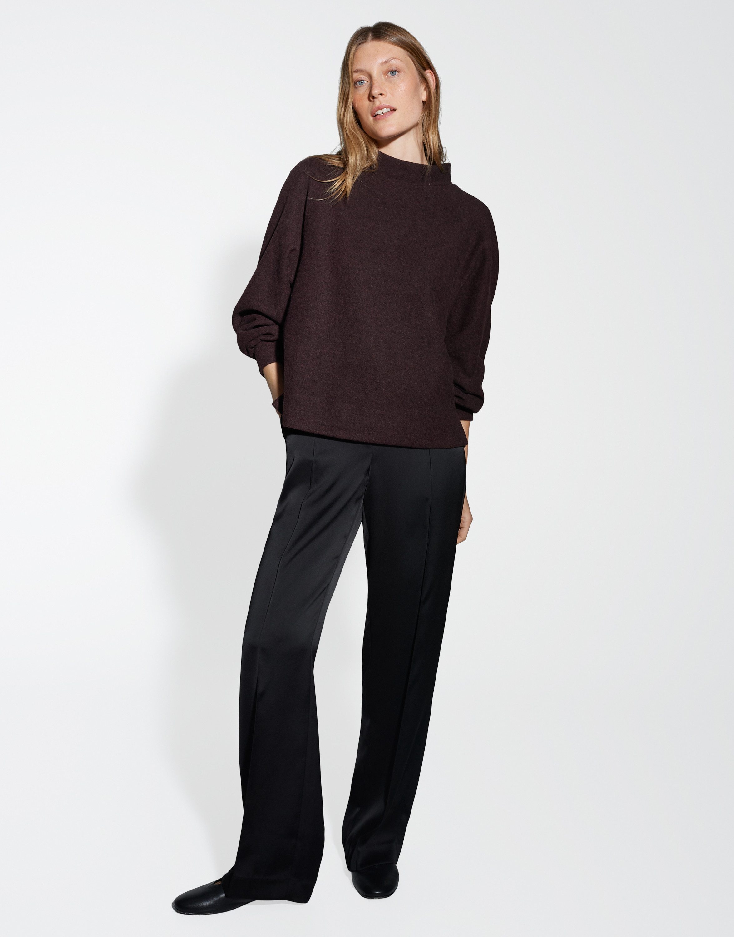 OPUS Sweatshirt GRAPINA Loose mit feiner Fleeceoptik