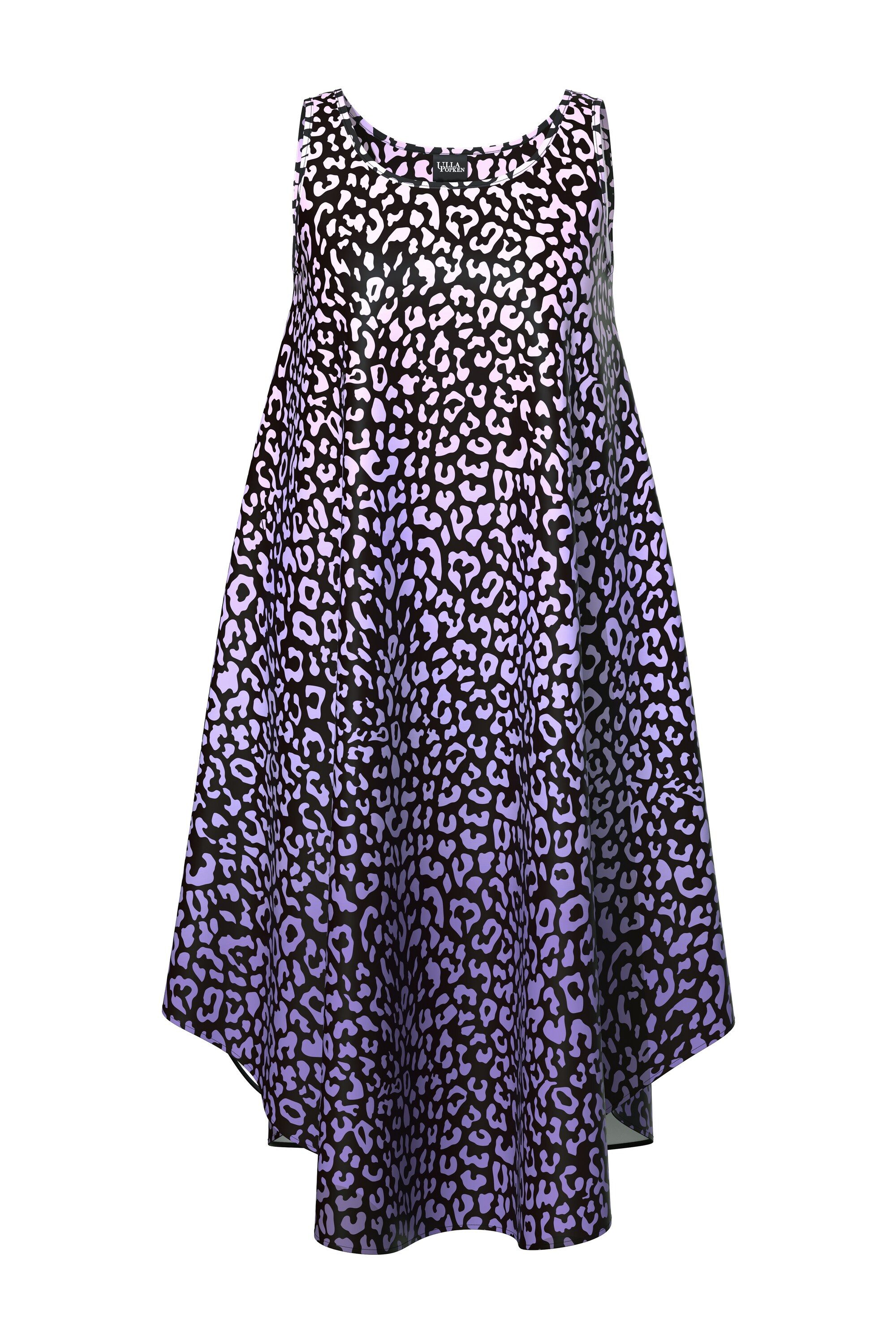 Ulla Popken Maxikleid Midikleid Leo-Farbverlauf Rundhals günstig online kaufen