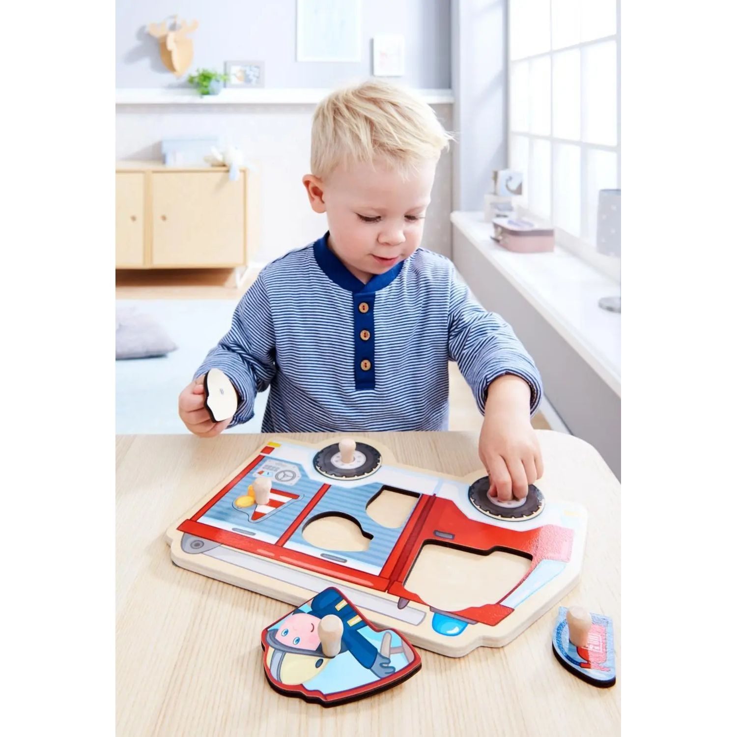 Puzzle Greifpuzzle Feuerwehrauto, Puzzleteile