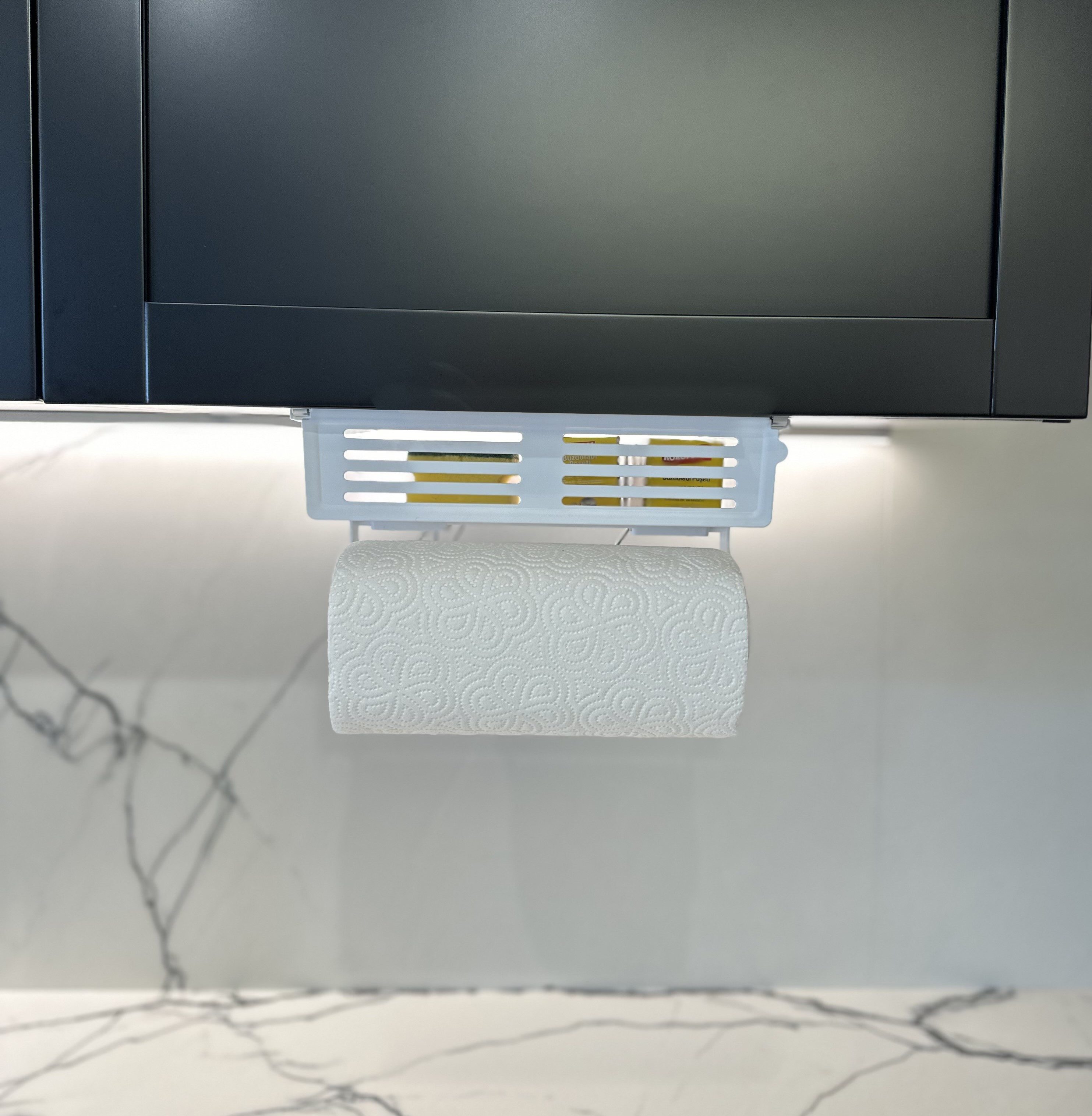 Bischof Küchenrollenhalter, (1-St), Ablage mit Sichtschutz durch Klappe