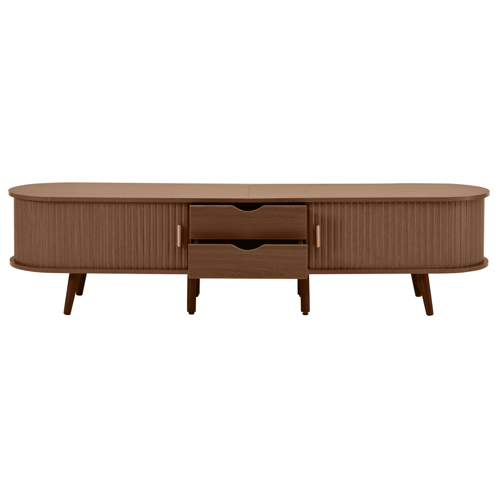 KLAM HOME Lowboard Lowboard TV Schrank Mit Runder Tischplatte Und Teleskop günstig online kaufen