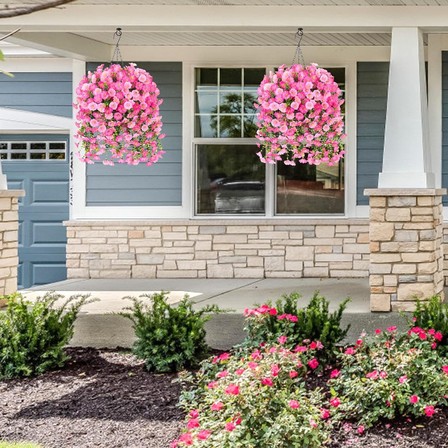 Kunstblumenstrauß 2 Stück Künstlich Hängende Blumen, Kunstblumen Veilchen Hängend, Minicloss