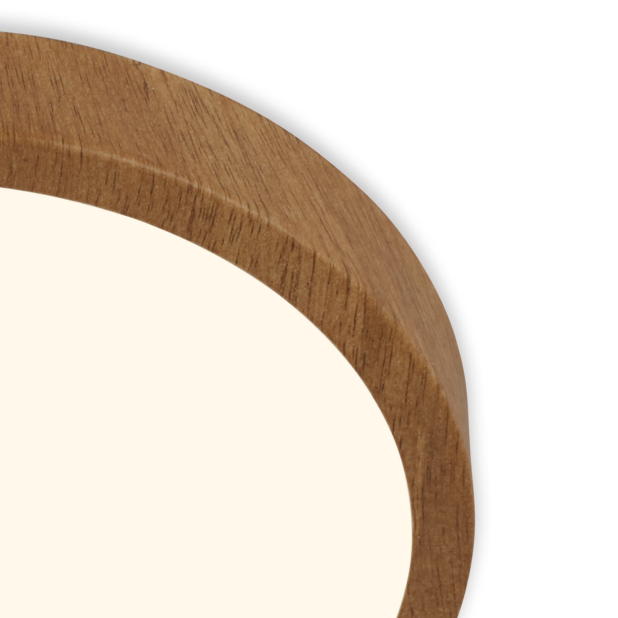 Briloner Leuchten Deckenleuchte LED Deckenlampe Extra-Warmweiß, LED fest integriert, 2700K - Extra - Warmweiß, Holzoptik, 2000 lm, 28 cm