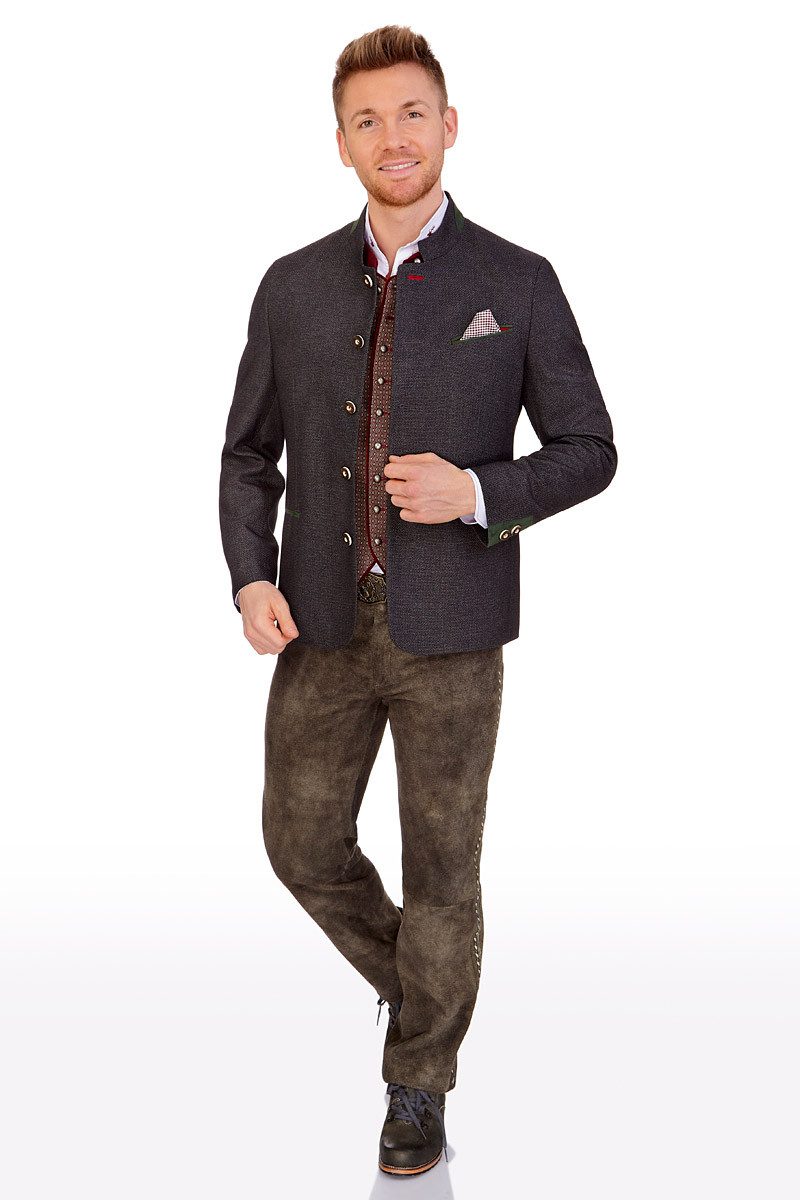 Gebr. Weis menswear Trachtenjanker Janker - FREISING - schwarzmeliert