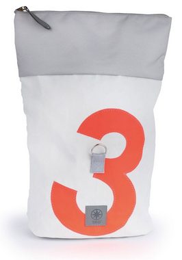 360Grad Rucksack Rucksack Möwe recyceltes Segeltuch Weiß Grau, orange Zahl