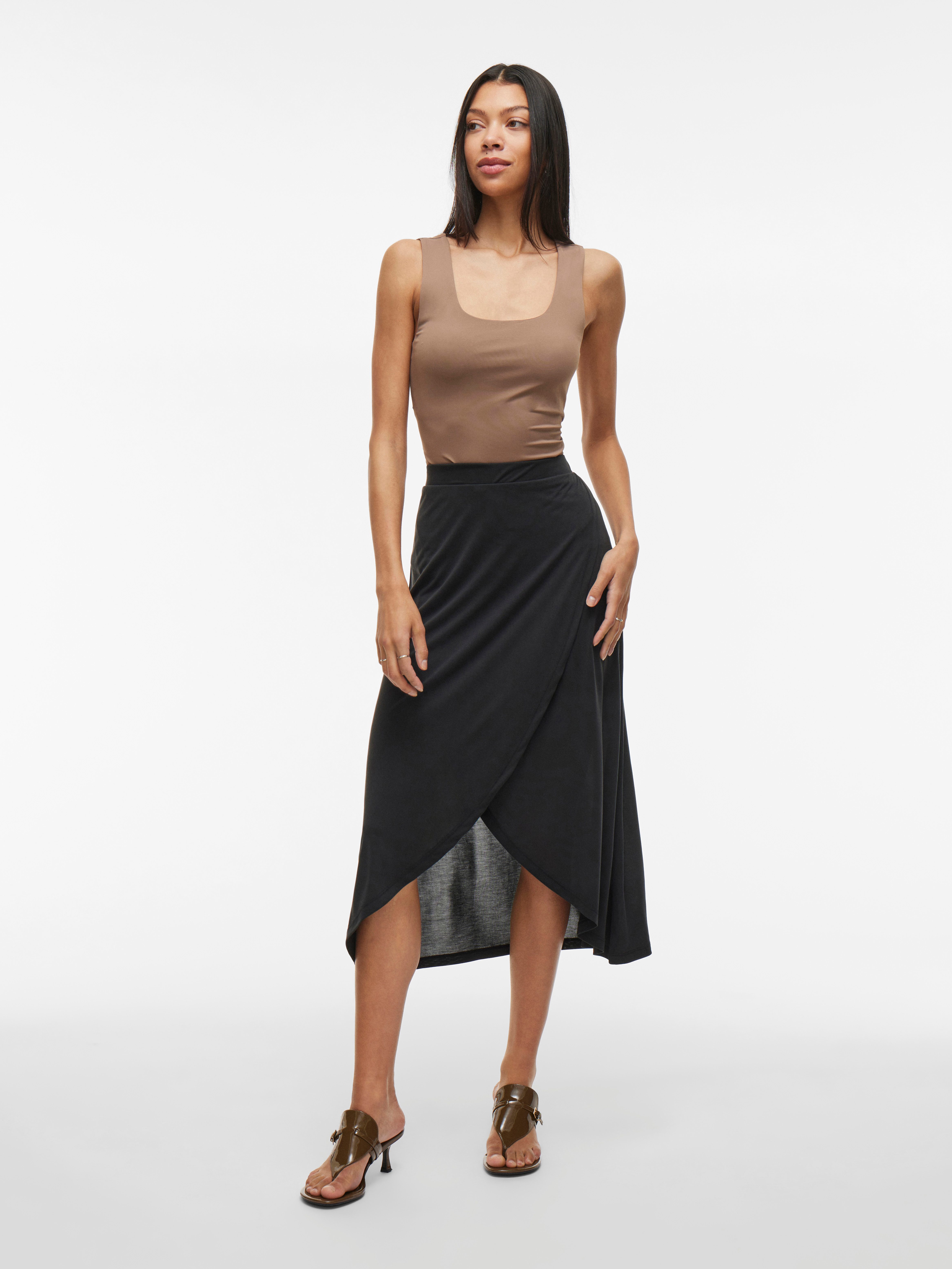 Vila Wickelrock VIMODALA HW WRAP SKIRT - NOOS