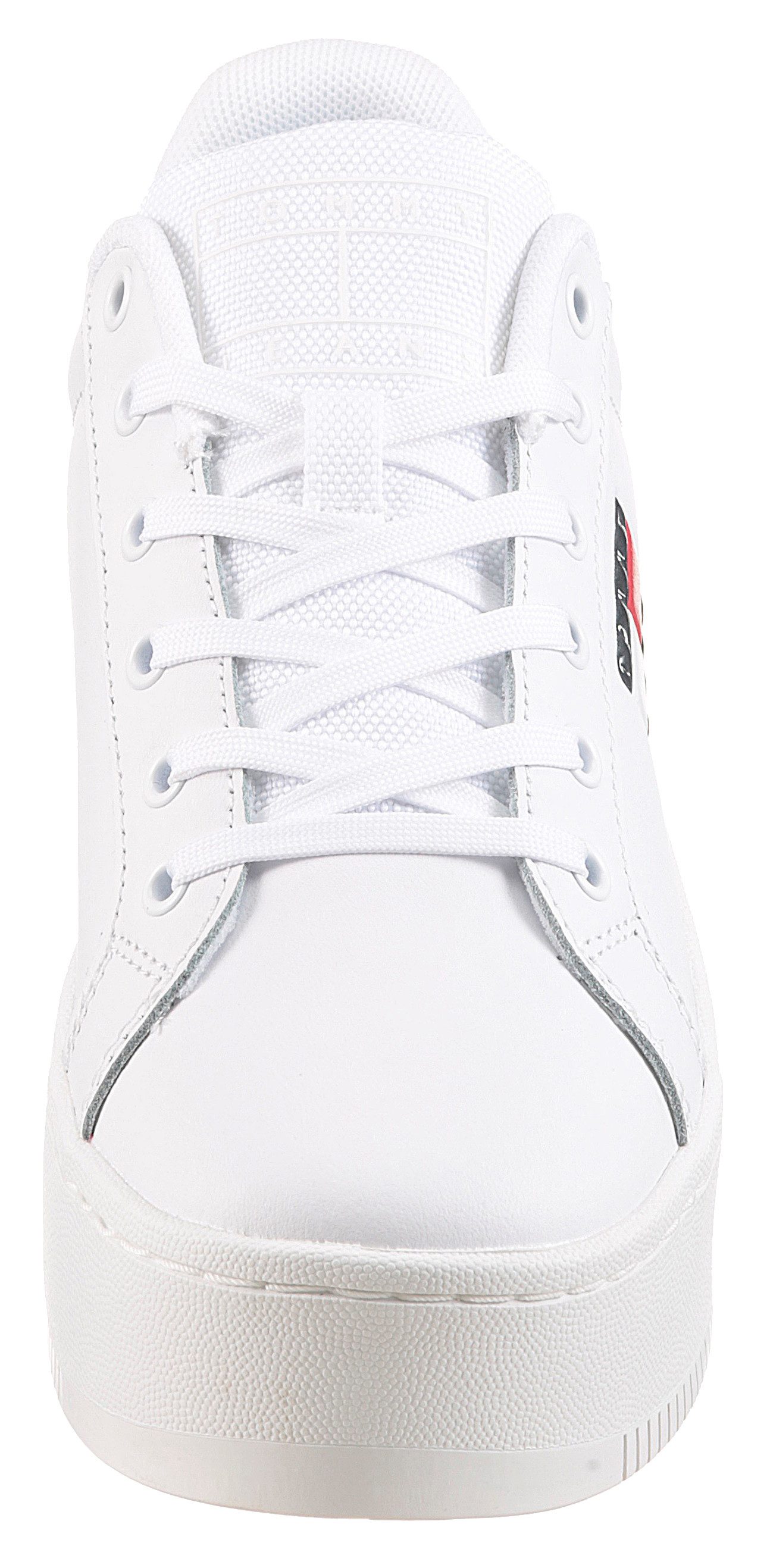 Tommy Jeans TJW FLATFORM SNEAKER Plateausneaker, Freizeitschuh, Halbschuh, Schnürschuh mit Schaftrandpolsterung
