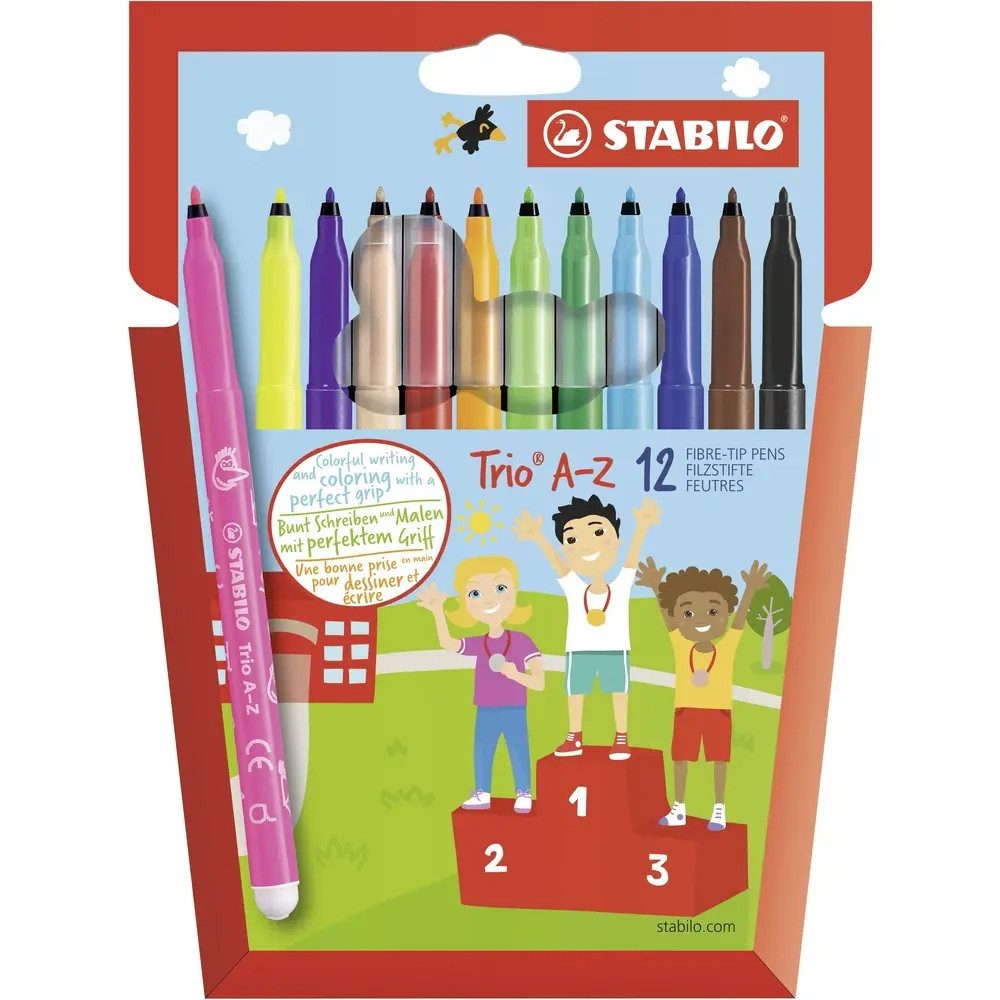STABILO Buntstift Fibre-tip pen with triangular grip zone STABILO® Trio® A-ZFilzstift mi