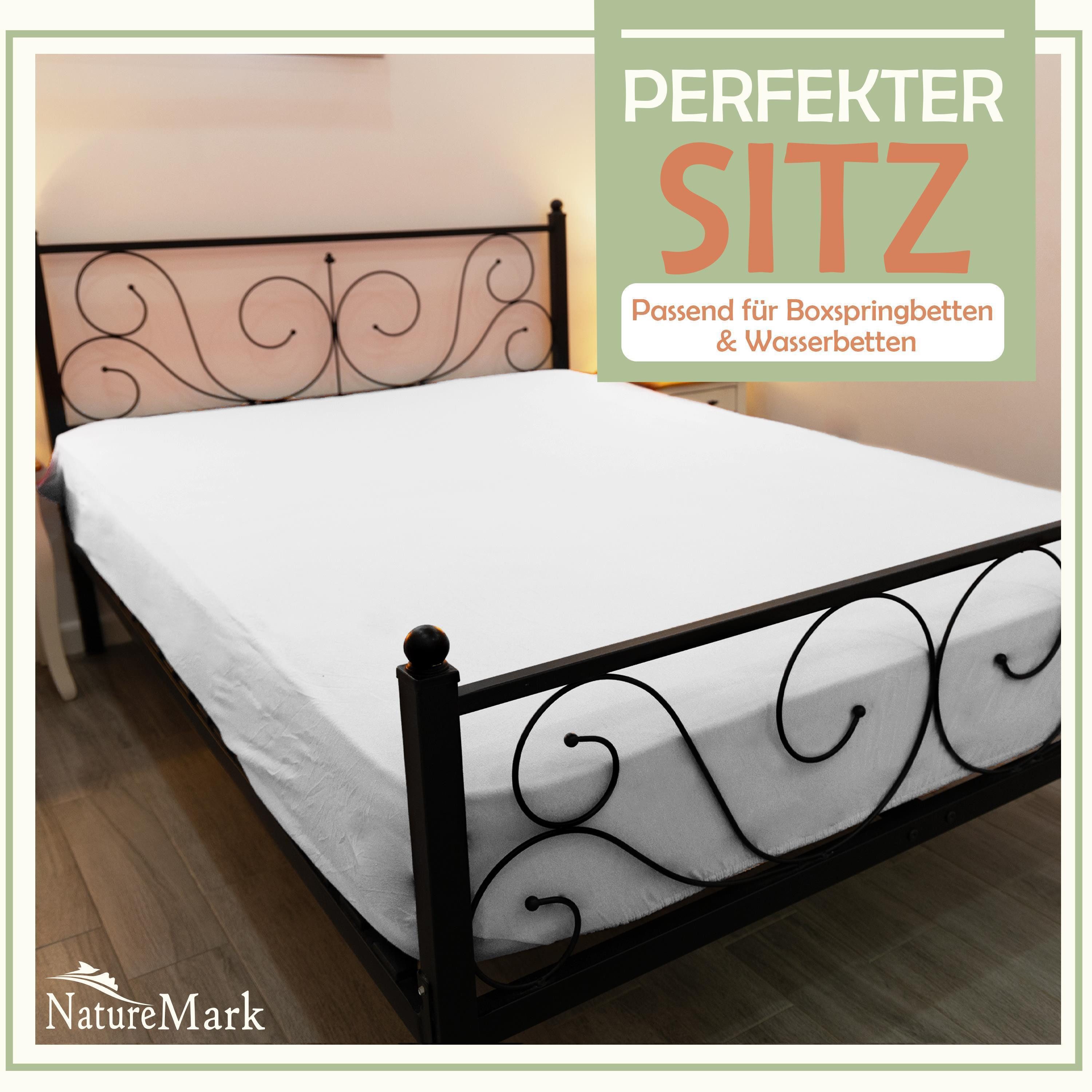 NatureMark Spannbettlaken Mikrofaser Spannbetttuch, Polyester, Gummizug: ru günstig online kaufen