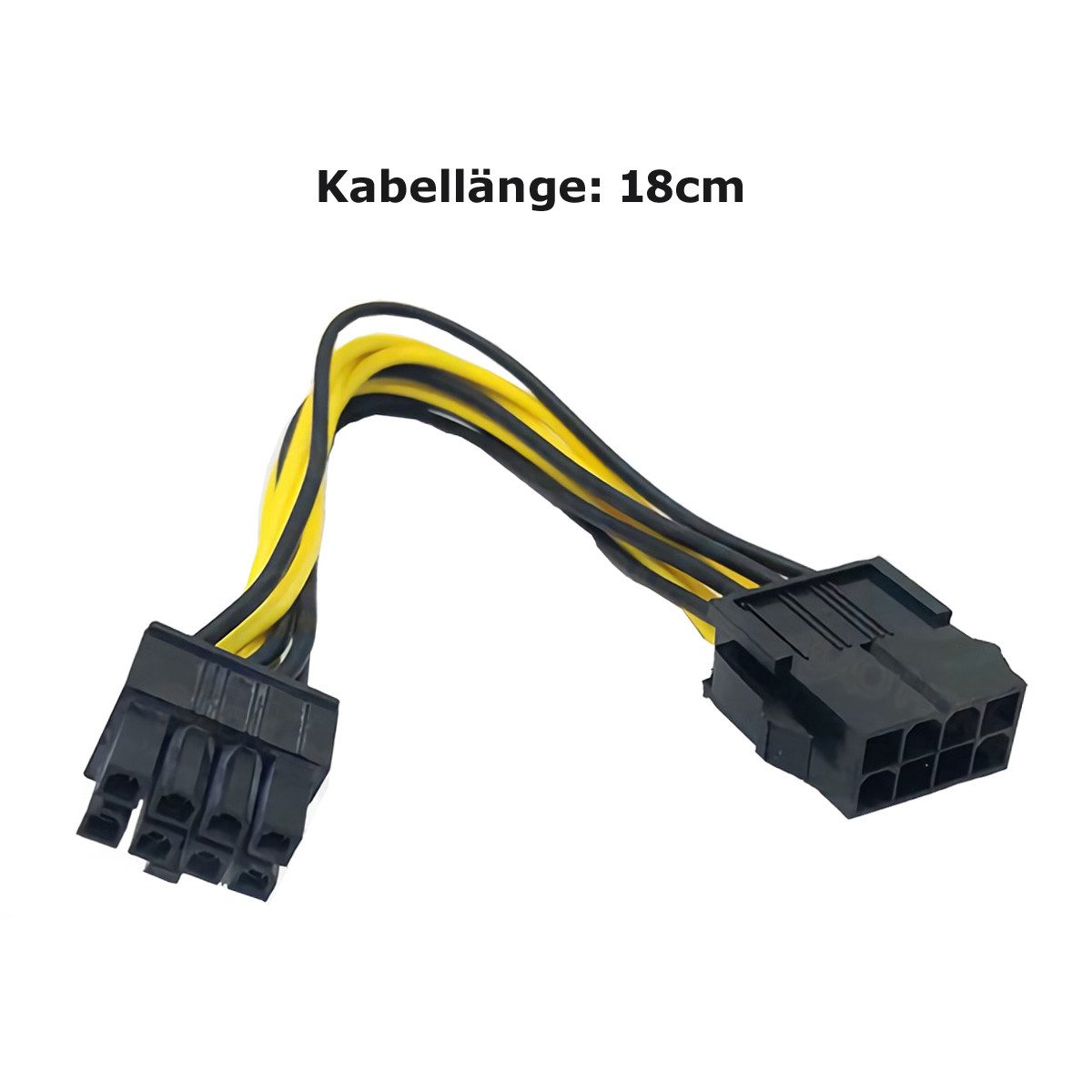 Bolwins F12 8pin zu 8pin PCIE PCI Express Grafikkarte Stromkabel Adapter Kabel Computer-Kabel, 8-Pin PCI-Express Stecker, männlich, 8-Pin PCI-Express Kupplung, weiblich (18 cm), Hochwertige Verarbeitung, stabile Verbindung, langlebiges Material.