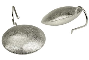 SILBERMOOS Paar Ohrhänger Auffällige Knopf-Ohrhänger, 925 Sterling Silber
