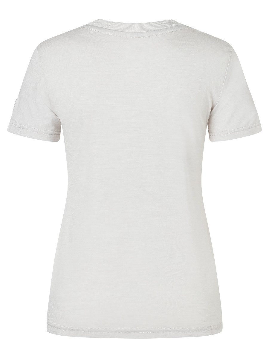 SUPER.NATURAL T-Shirt für Damen, nachhaltig, Merino CASUAL RIB BIO J TEE casual, gerippter Kragen
