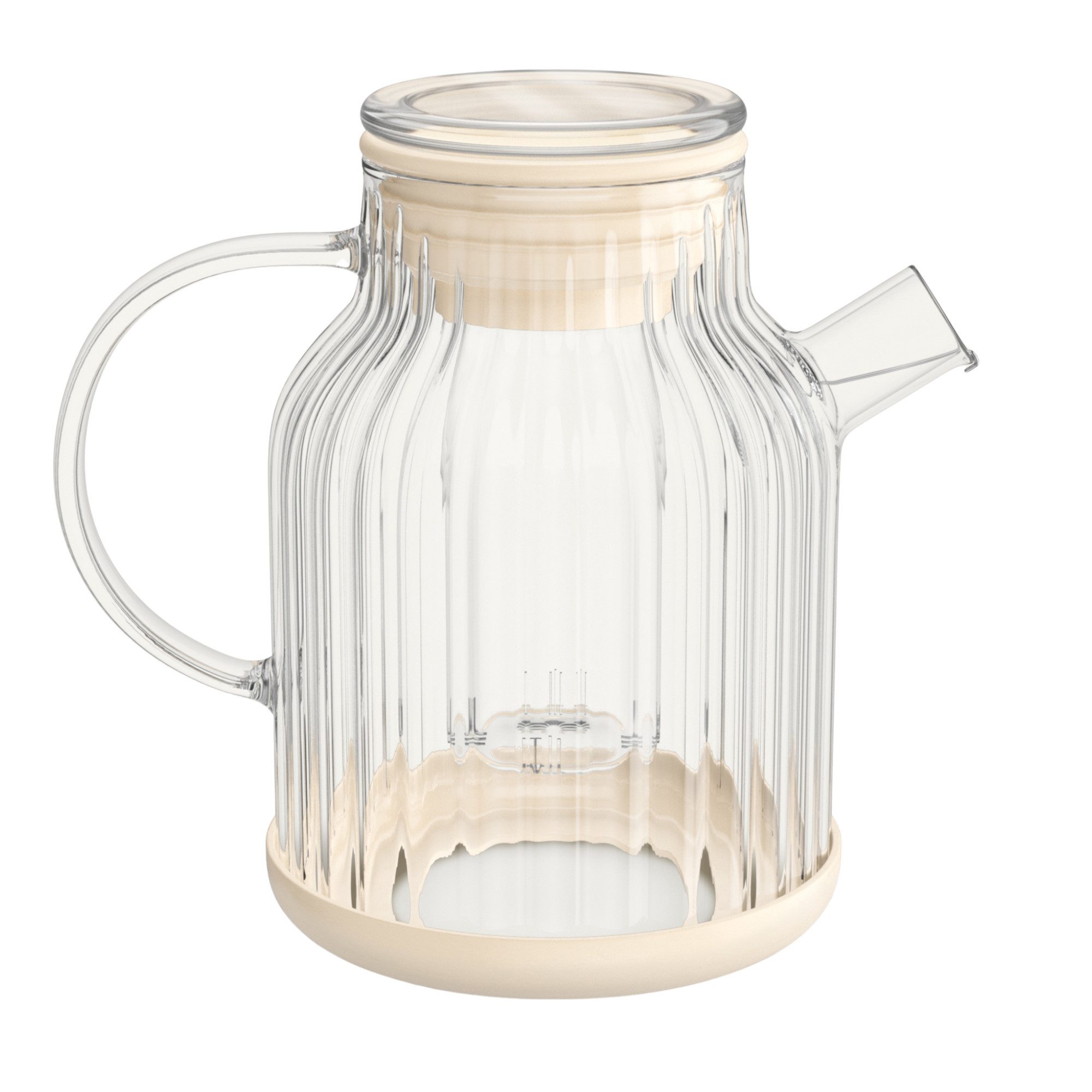 Zoha Teekanne Glasteekanne mit Sieb 1,5 Liter - Hitzebeständiger Teebereiter, Premium Borosilikatglas mit Siebeinsatz