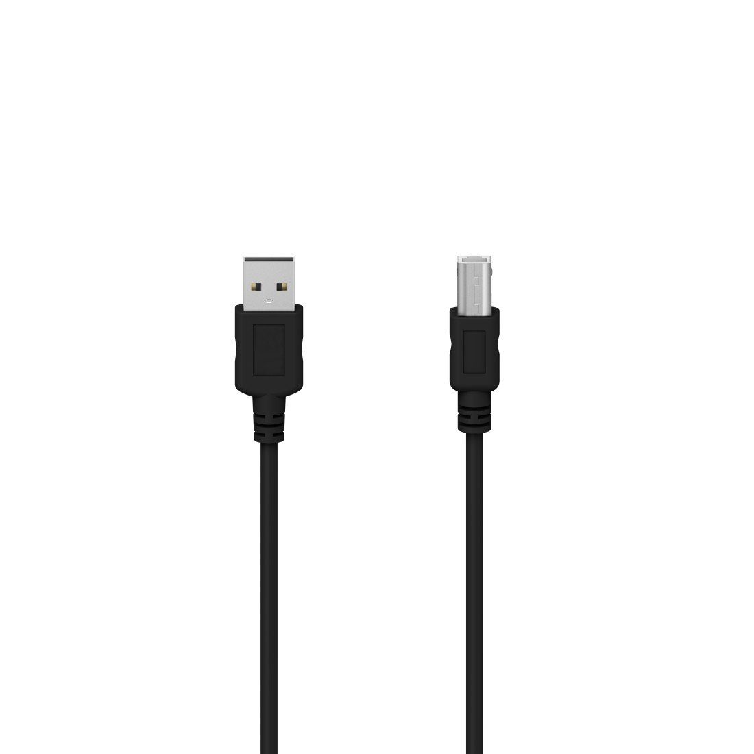 Hama USB-Kabel mit USB-A und USB-B Stecker grau, USB 2.0, Knickschutz, 3 m USB-Kabel, USB Typ A, USB Typ B, (300 cm)