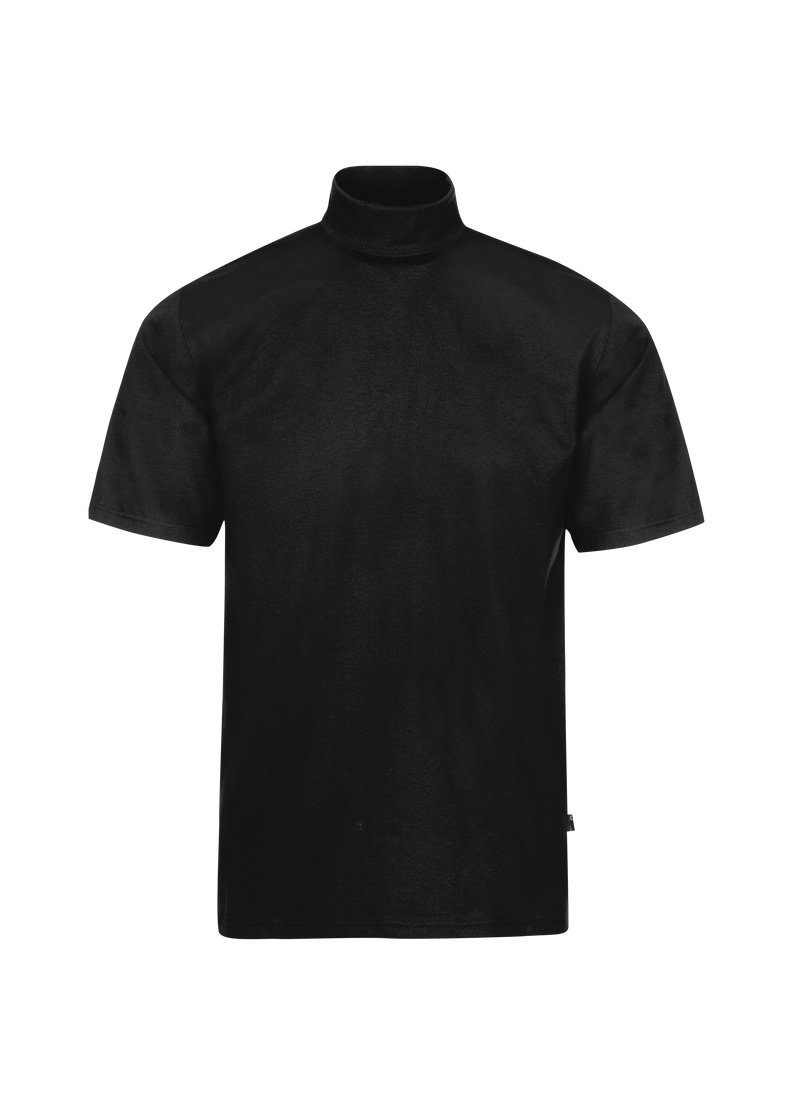 schwarz T-Shirt T-Shirt TRIGEMA Stehkragen Trigema mit