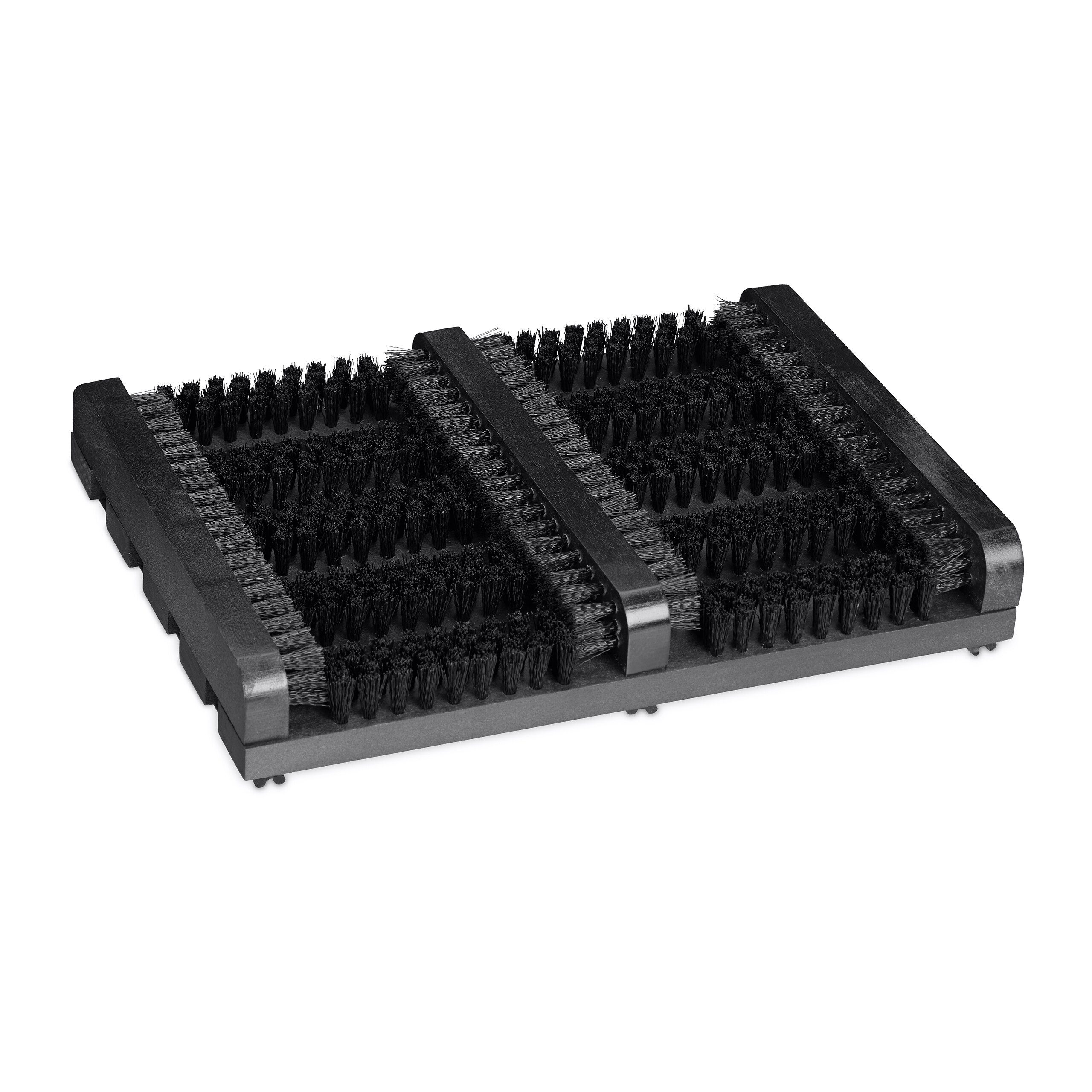 relaxdays Schuhabtropfschale Schuhabstreifer mit Bürsten