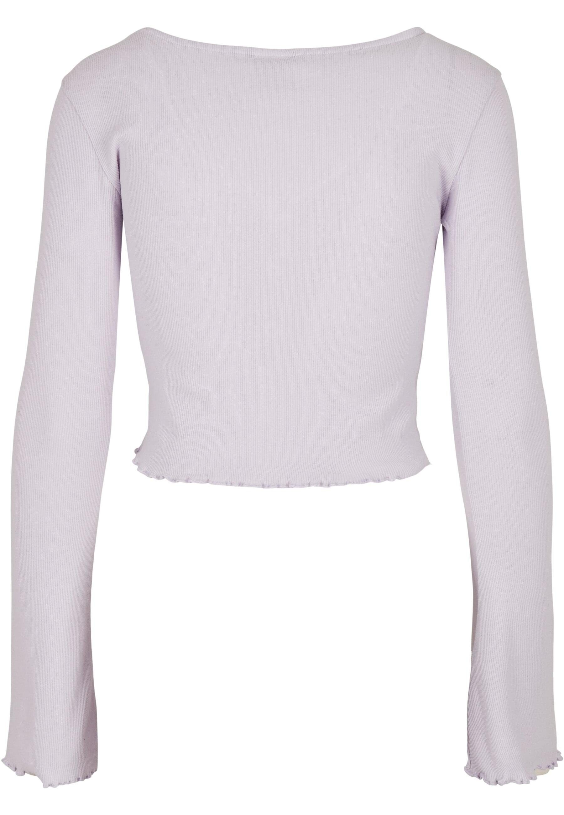 Damen Cardigan URBAN Ladies Langarmshirt Cropped softlilac CLASSICS Rib (1-tlg)
