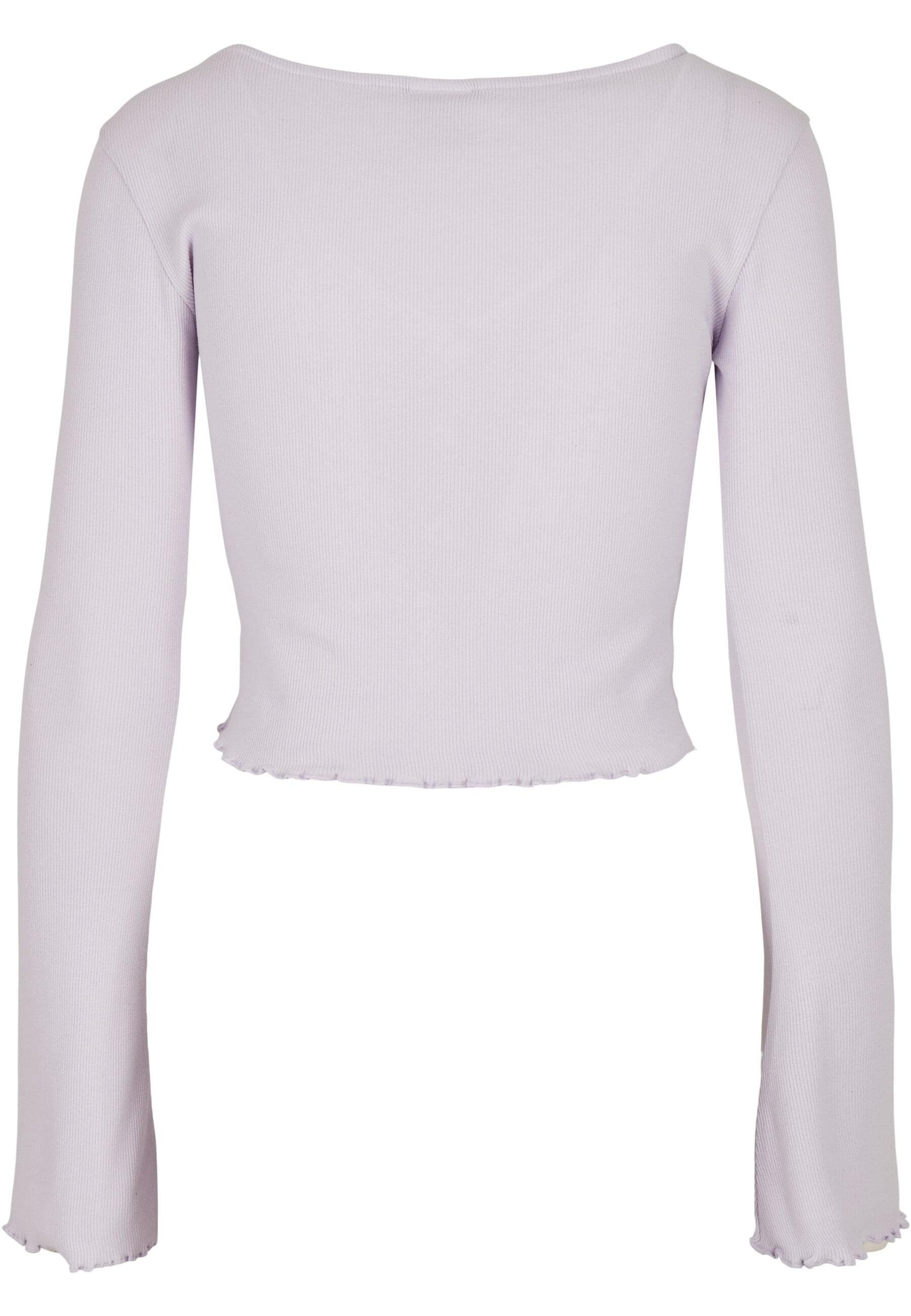 URBAN softlilac Ladies Cropped Rib Damen Cardigan (1-tlg) CLASSICS Langarmshirt