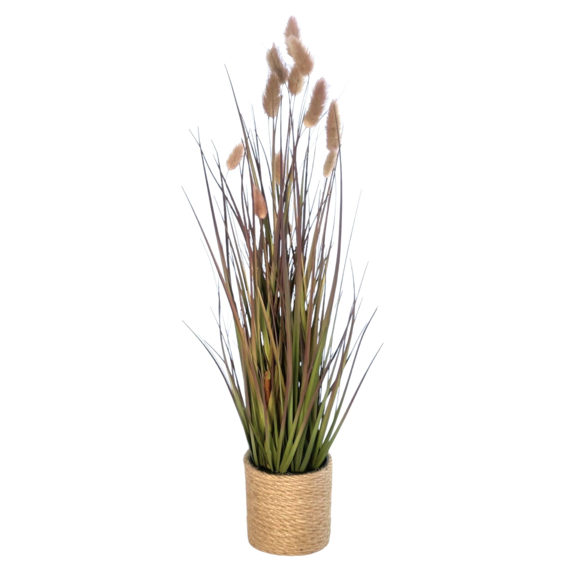 Kunstgras Künstliches Lagurusgras, Kunstgras im Topf ca. 60cm, Gasper