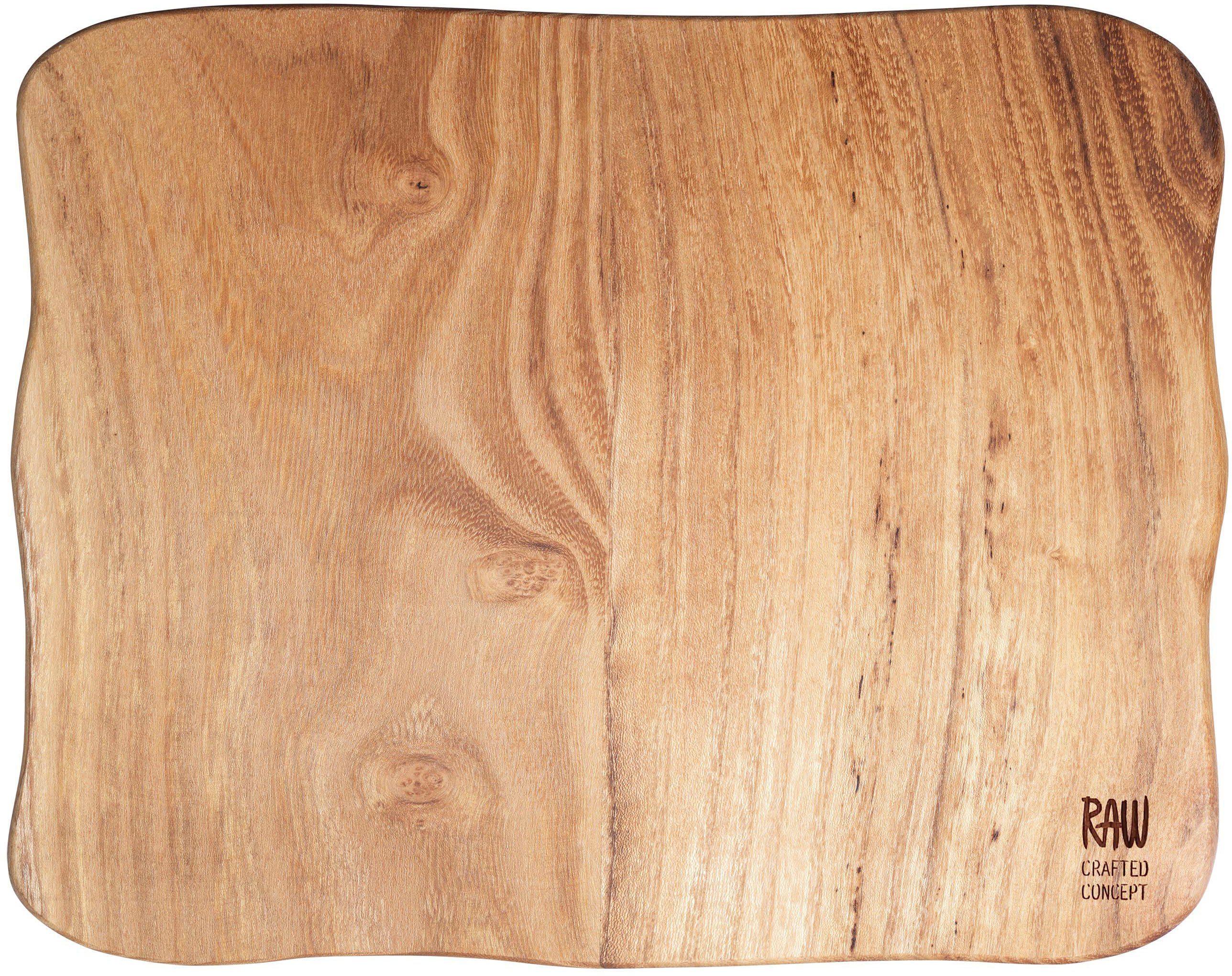 aida RAW Schneidebrett RAW Teak, Massivholz, organische Form, jedes Stückein Unikat