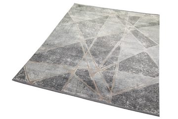 Teppich Teppich modern Wohnzimmerteppich geometrisches Muster Designerteppich grau, Carpetia, rechteckig, Höhe: 13 mm