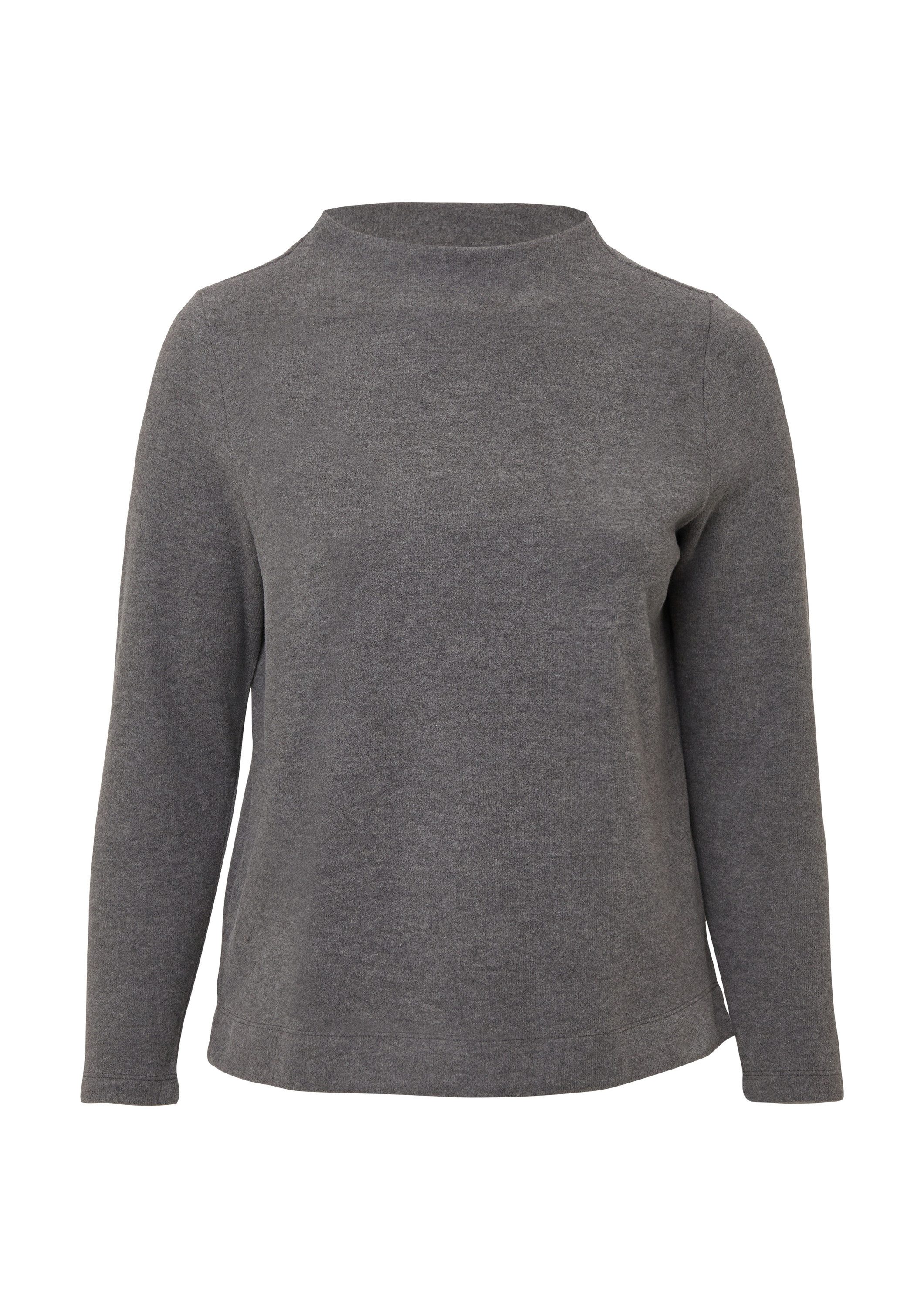 s.Oliver Sweatshirt Sweatshirt Weiches Sweatshirt mit Stehkragen