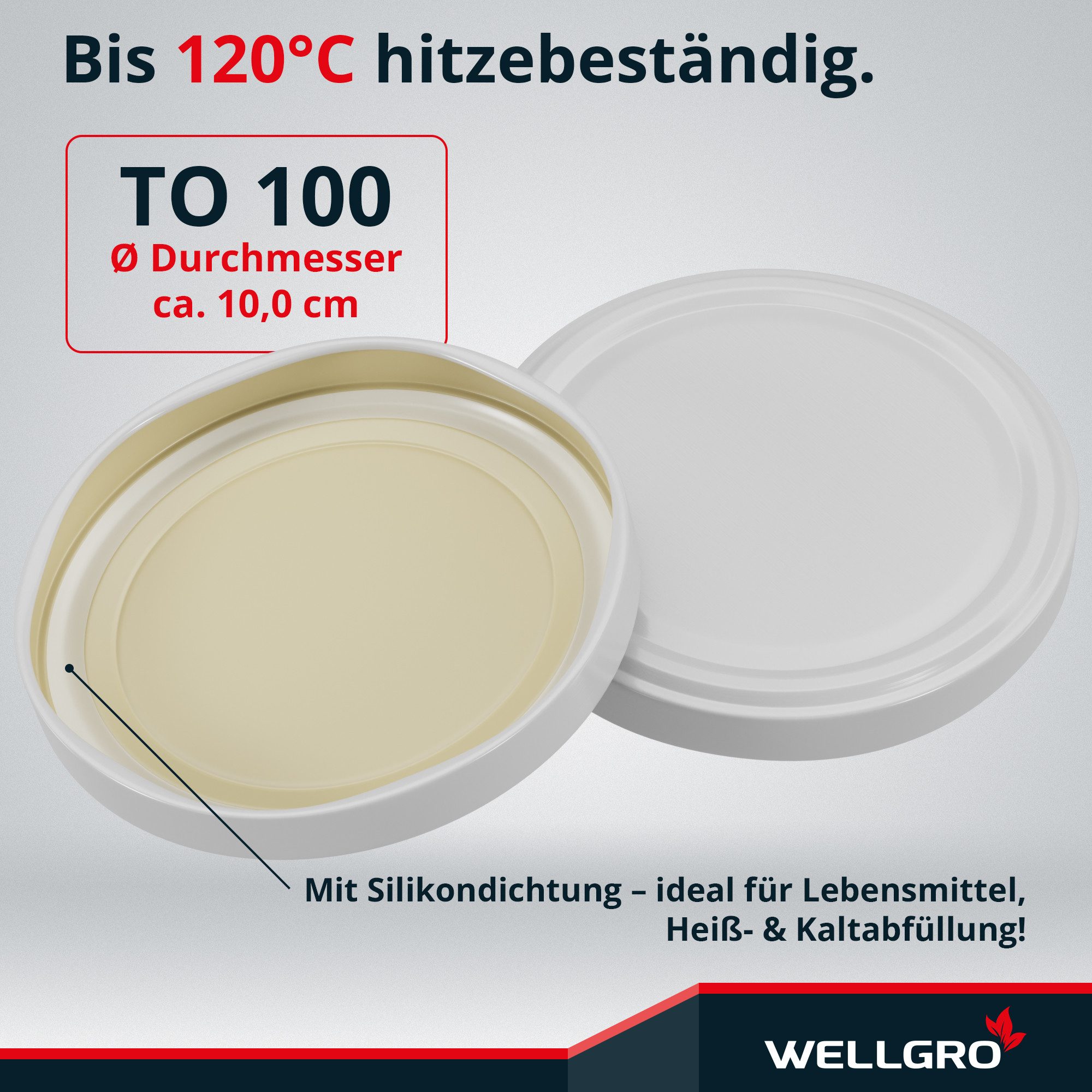Wellgro Vorratsglas Einmachdeckel TO 100 - Twist-Off-Deckel, (25-tlg) – Bild 4 von 5