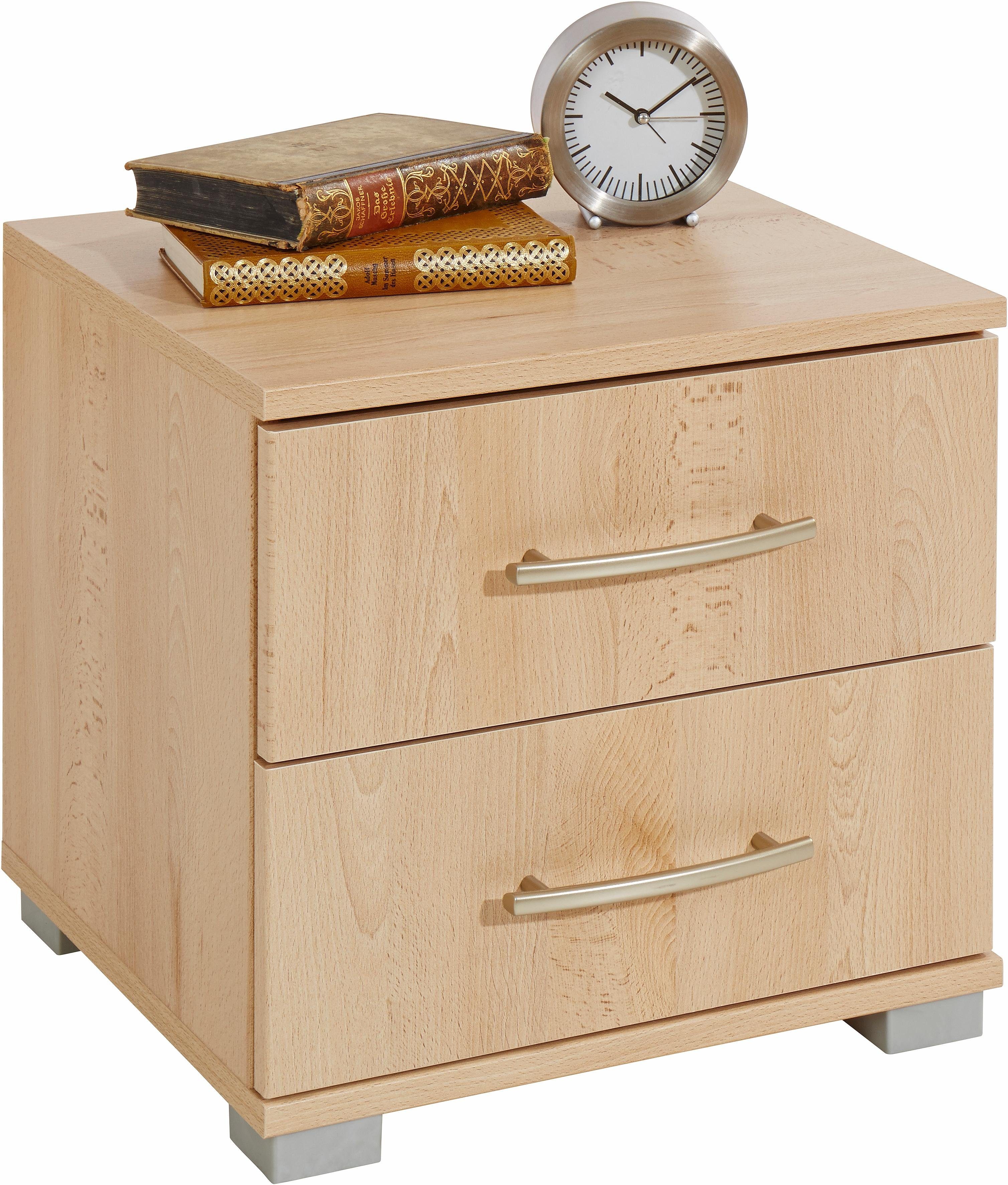 priess Nachtkonsole Husum Nachtkonsole in premium Qualität Schlafzimmer Schrank, mit 2 Schubkästen Nachtschrank Beistellschrank Nachtschränkchen